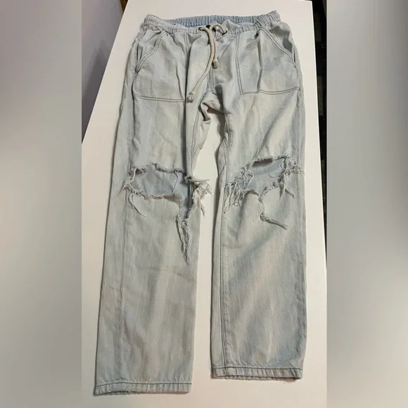 One Teaspoon Shabbies Drawstring Boyfriend Jeans sz M - Picture 1 of 4